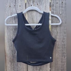 Black Cropped Tank Top